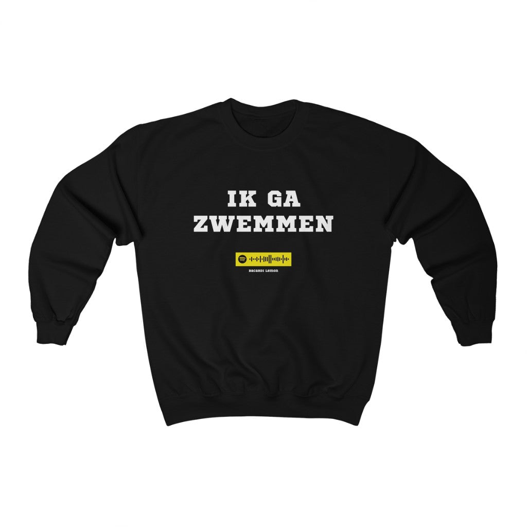 Unisex Music Sweatshirt - Ik ga zwemmen in Bacardi Lemon - Mart Hoogkamer