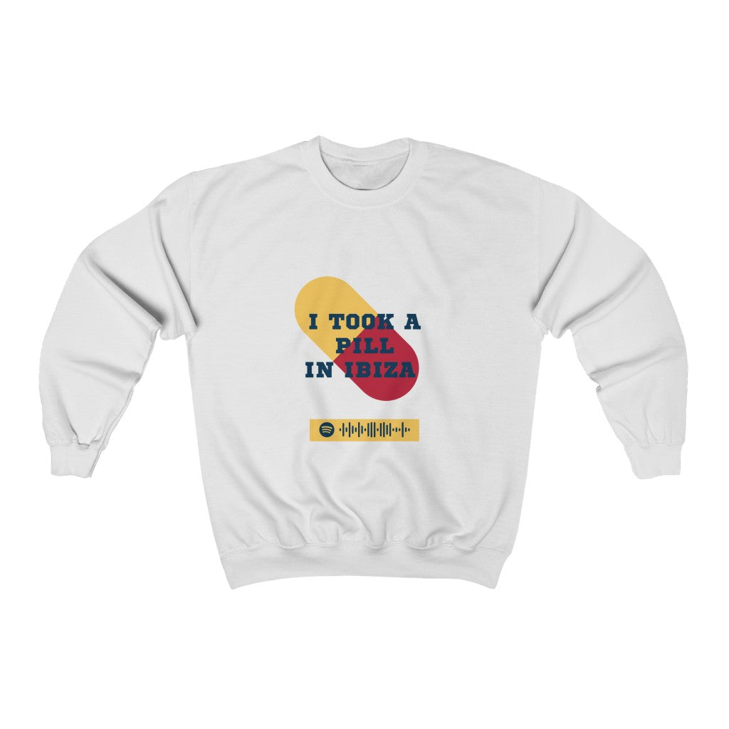 Unisex Music Sweatshirt - I Took A Pill in Ibiza - Mike Posner (Seeb Remix)