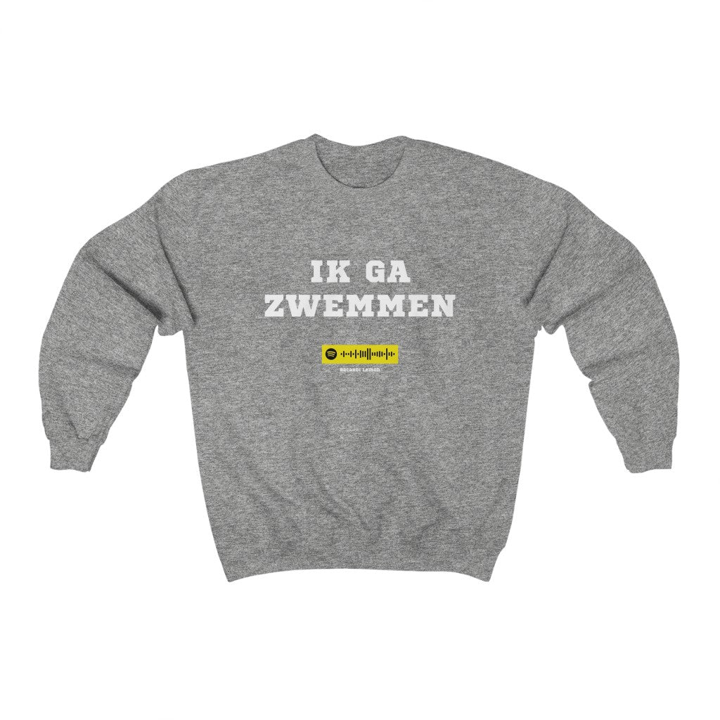 Unisex Music Sweatshirt - Ik ga zwemmen in Bacardi Lemon - Mart Hoogkamer