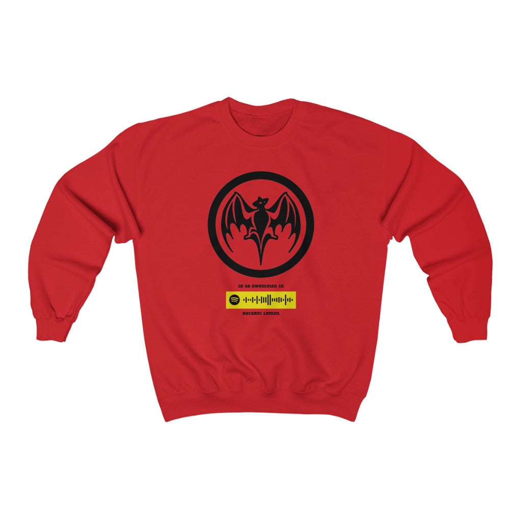 Unisex Music Sweatshirt - Ik ga zwemmen in Bacardi Lemon - Mart Hoogkamer