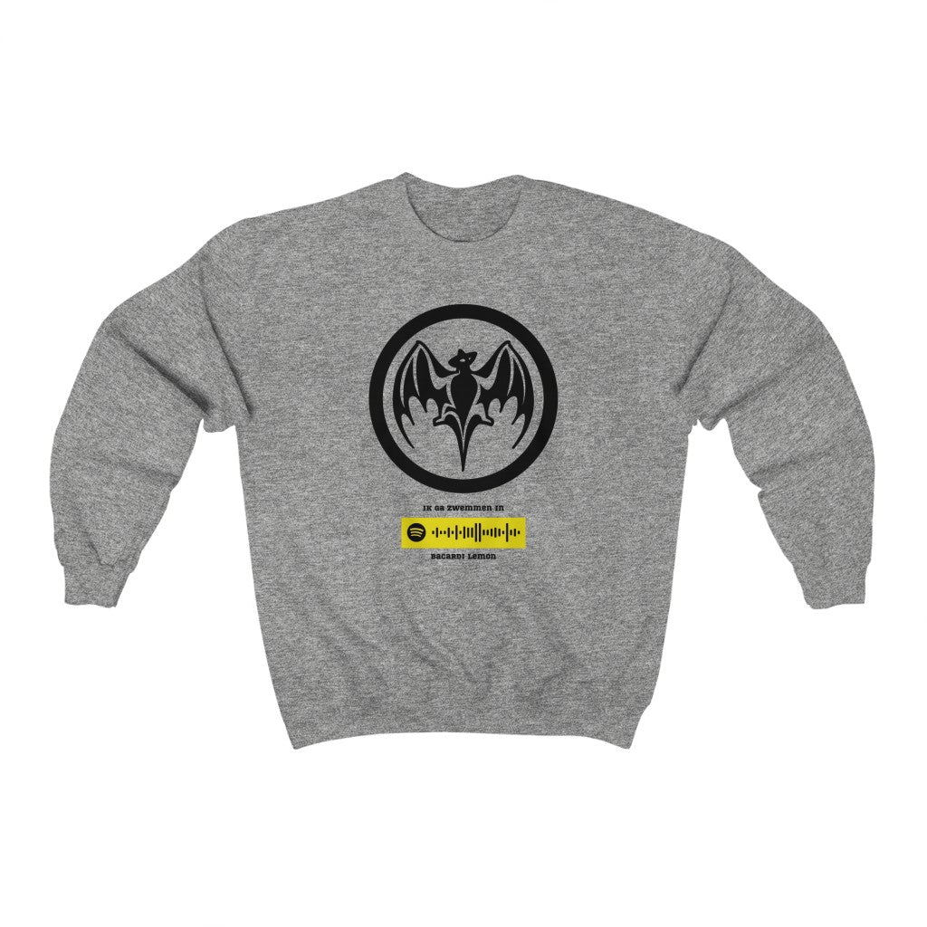 Unisex Music Sweatshirt - Ik ga zwemmen in Bacardi Lemon - Mart Hoogkamer