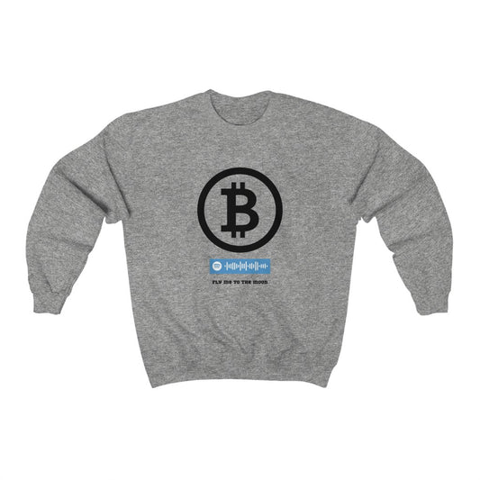 Unisex Music Sweatshirt - Bitcoin -  Fly Me To The Moon -  Frank Sinatra