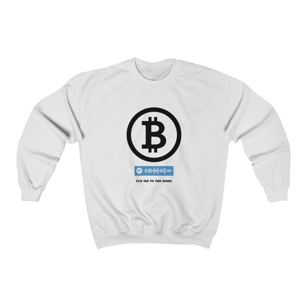 Unisex Music Sweatshirt - Bitcoin -  Fly Me To The Moon -  Frank Sinatra