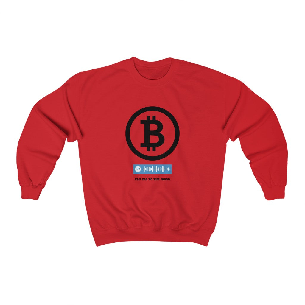 Unisex Music Sweatshirt - Bitcoin -  Fly Me To The Moon -  Frank Sinatra