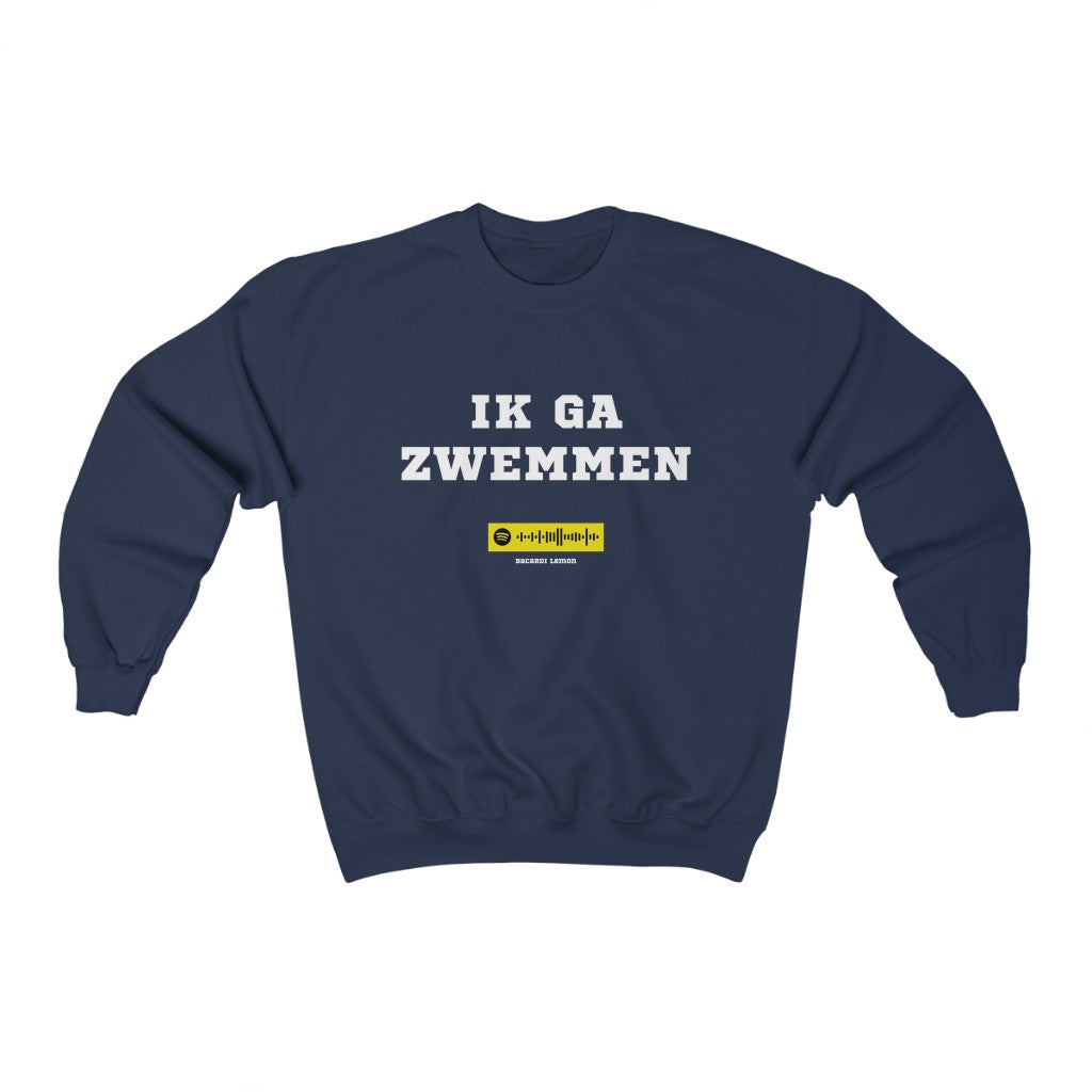 Unisex Music Sweatshirt - Ik ga zwemmen in Bacardi Lemon - Mart Hoogkamer