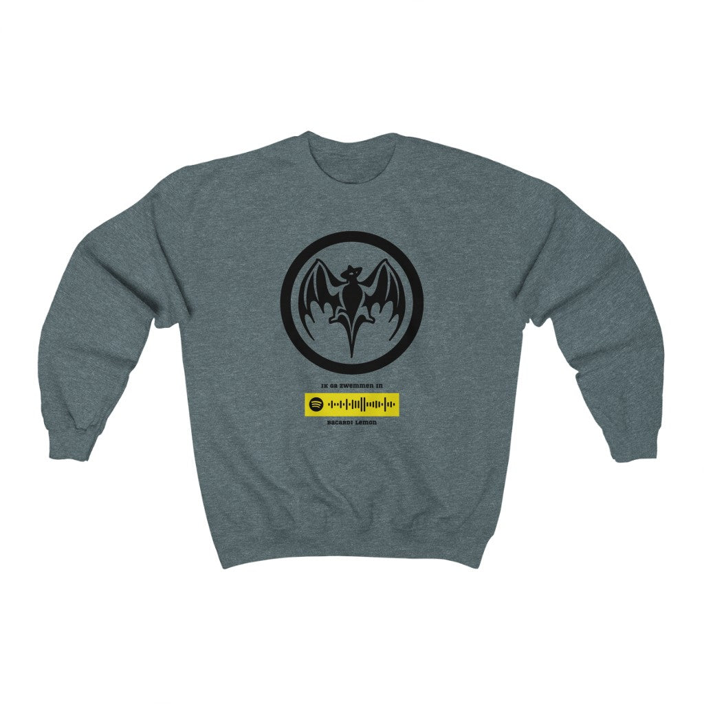 Unisex Music Sweatshirt - Ik ga zwemmen in Bacardi Lemon - Mart Hoogkamer