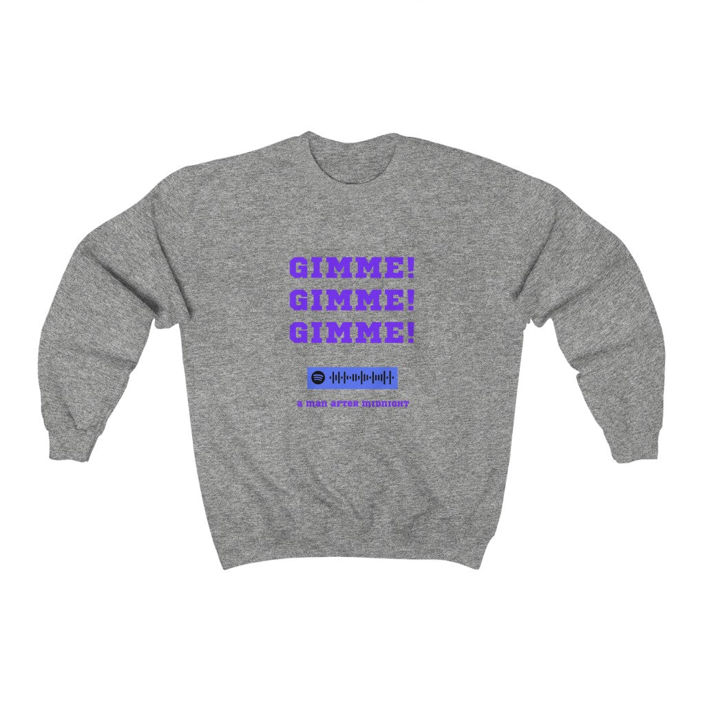 Unisex Music Sweatshirt - Gimme Gimme Gimme a man after midnight - Sgt Slick