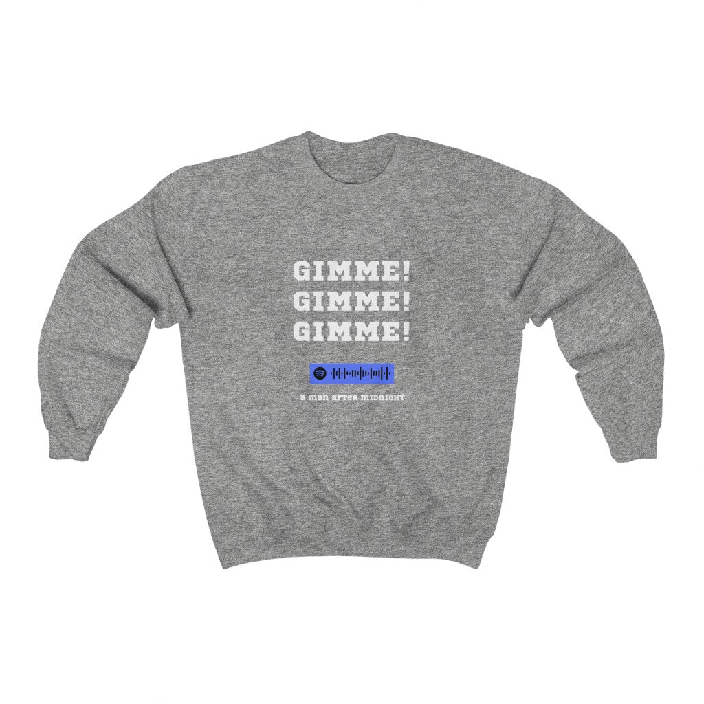 Unisex Music Sweatshirt - Gimme Gimme Gimme a man after midnight - Sgt Slick